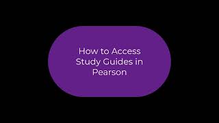 How to Access Study Guides in Pearson