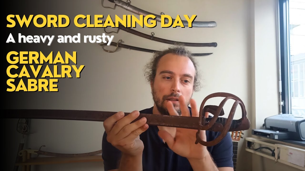 Sword maintenance day - Discovering markings under the rust on a German cavalry sabre