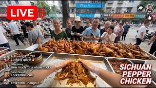 LIVE:ASMR-🔥🐔 Sichuan numbing-pepper chicken tastes best when shredded right before serving