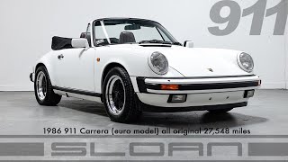 1986 911 Carrera (euro model) all original with great history!