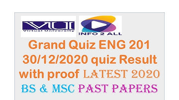 ENG 201 Grand quiz 30 12 2020 Today