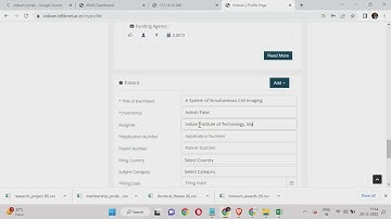 VIDWAN Database Video Tutorial | Login as Expert - Add Patent