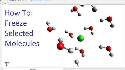 Avogadro with Gaussian: Freeze Coordinates