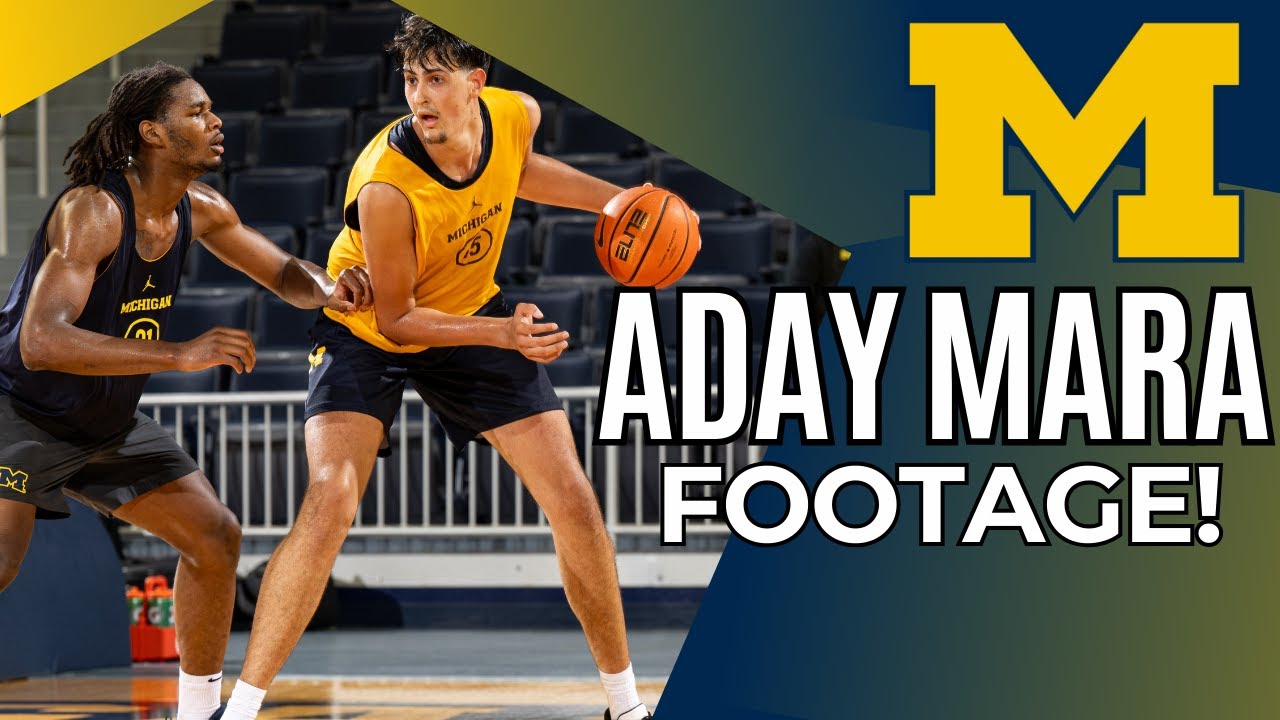 Aday Mara Arrives At Michigan And Gets His Own Practice Highlight Reel ...
