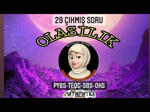 8. Sınıf Matematik Soru Çözümü-6 (Olasılık- Çıkmış Sorular) PYBS,TEOG,OKS,SBS *Tam 29 Soru