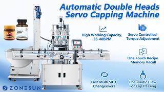 ZONESUN ZS-SVXG01 Automatic Double Head Servo Bottle Capping Machine