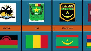 All 54 African Countries Police badge
