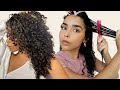 SUPER DEFINED CURLY HAIR ROUTINE using ONE PRODUCT + TANGLE TEEZER TEASING COMB!