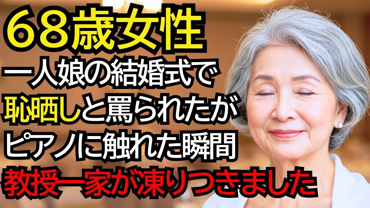 一人娘の結婚式で「高卒の家系」とバカにされたおばあさん──ピアノに触れた瞬間、教授一家が凍りつきました
