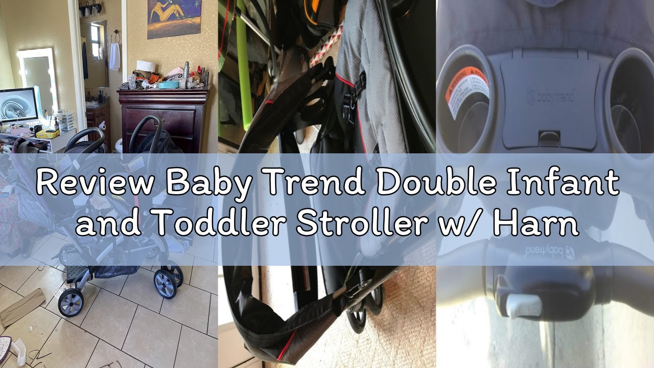 Review Baby Trend Double Infant and Toddler Stroller w/ Harness and Basket, Sit N' Stand, Khaki