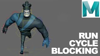 Maya Animation Tutorial Beta Run Cycle I BLOCKING