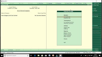 tally tutorial in tamil cost category and cost center