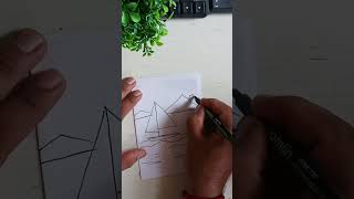 how to draw boat scenery #shortvideo #art #pendrawing #drawing