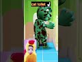 #shorts  talking tom cat 😺 toilet funny real life video #talkingtom #trending fan #zashshorts 😂😂😂