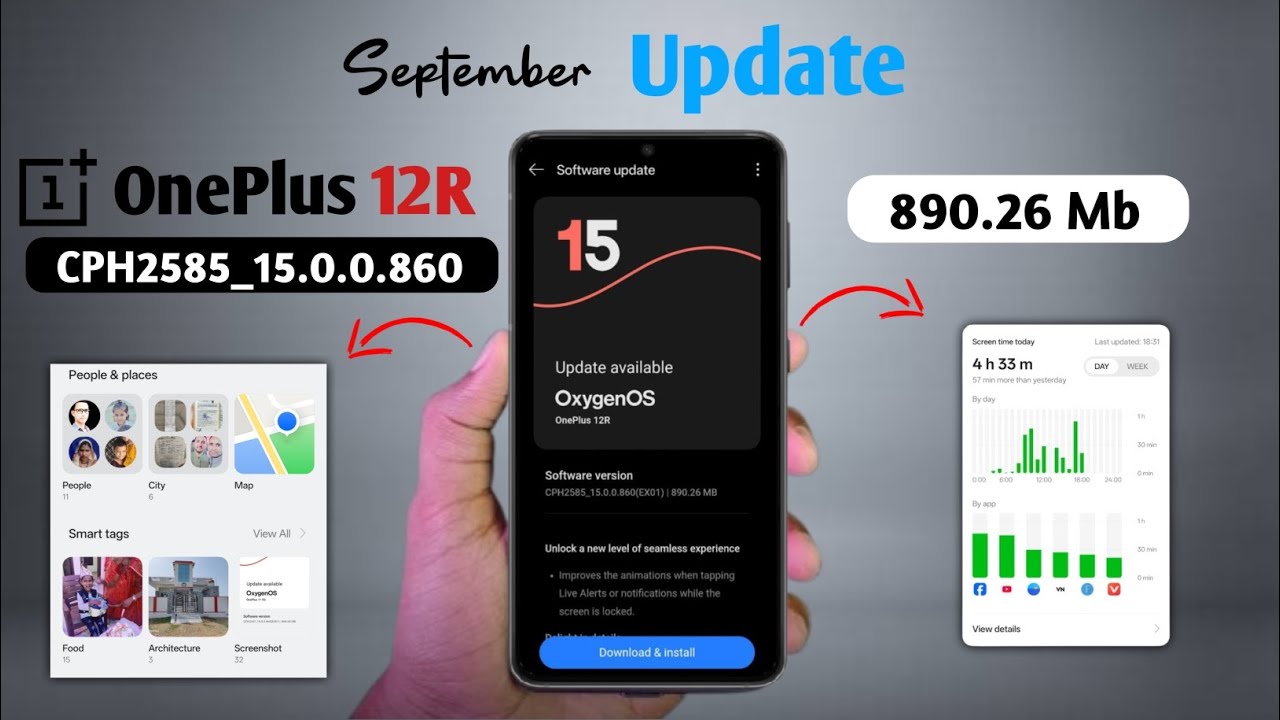 🚨Biggest OxygenOS 15 For OnePlus 12r September Update! Map Album, Phone Manager & More!🚀