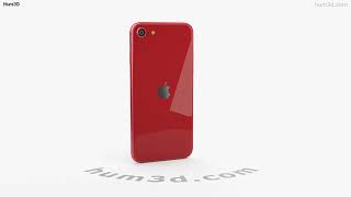 Apple IPhone SE 3 Red 3D model by 3DModels.org