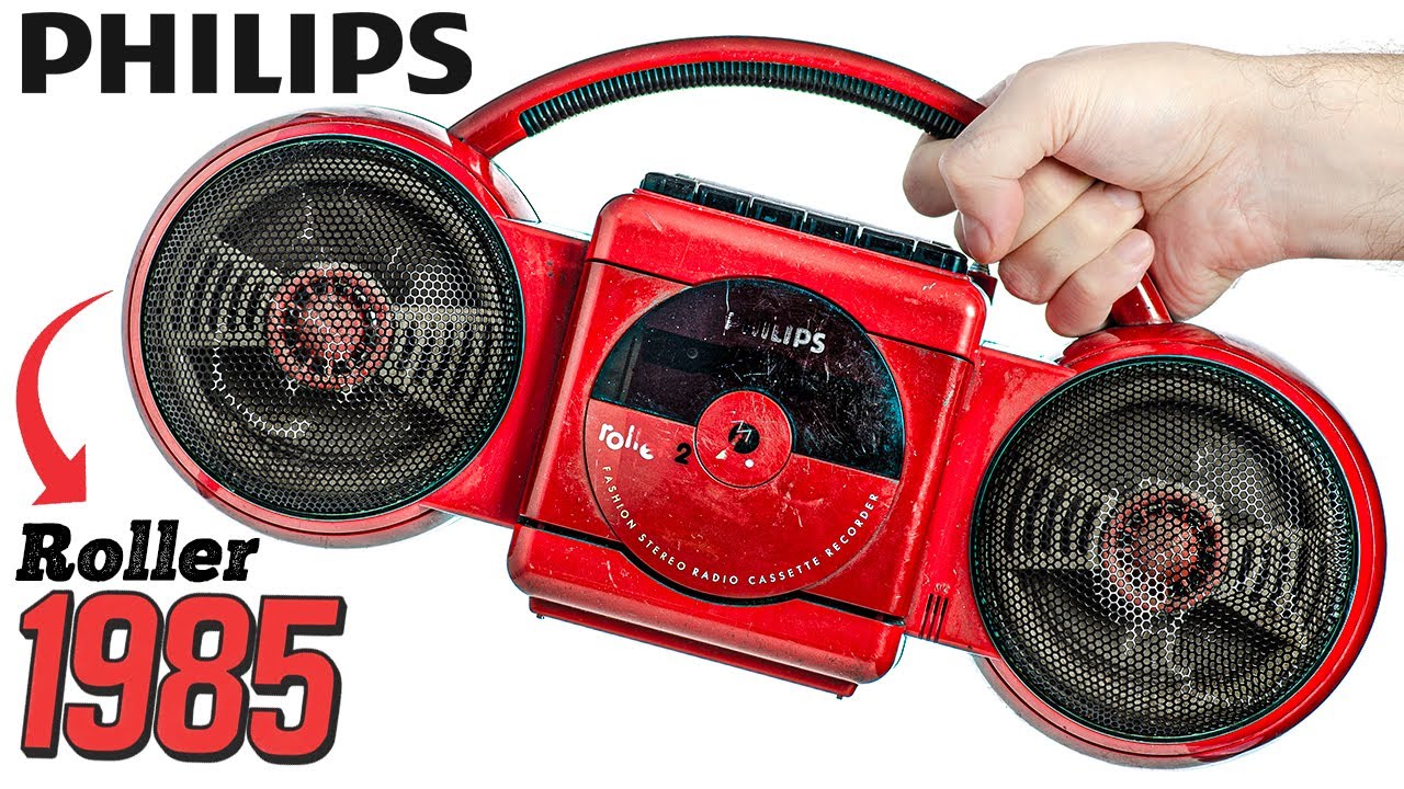 1985 ⚙️ RESTORATION & Repair ✅ Philips ROLLER 2 🛹 STRANGE tape recorder 80s!