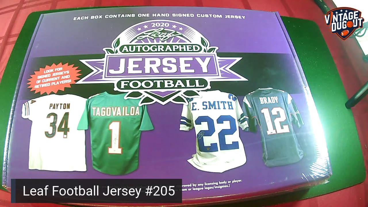 Leaf Autographed Football Jersey Break 205 YouTube