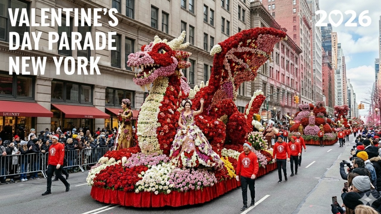 Valentine’s Day Flower Parade in New York City 2026 🌹 | Romantic NYC Parade & Floral Festival
