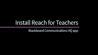 Blackboard Reach App Installation and Configuration screenshot 2