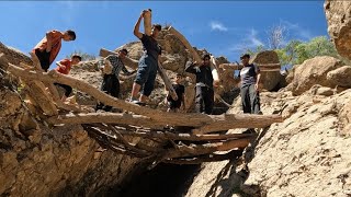 Thank God the small Bridge was Rebuilt using Wood and Cement: Nomad life of Iran