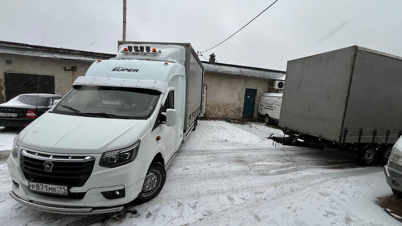 Долгий рейс на Мск, первый снег ❄️🚛💨