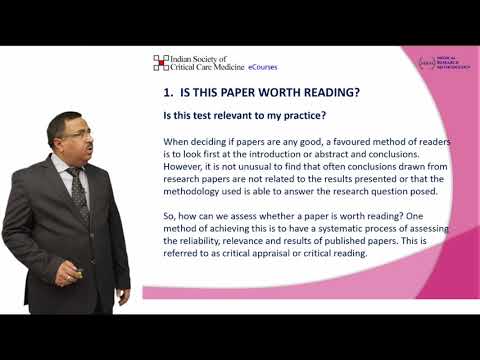 Critical Appraisal for Diagnostic Studies - Dr. Pradip Bhattacharya - MRM