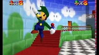 Super Mario 64 Multiplayer Rom Hack Mario And Luigi Game Play