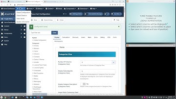 Three possible features to speed up Joomla administration