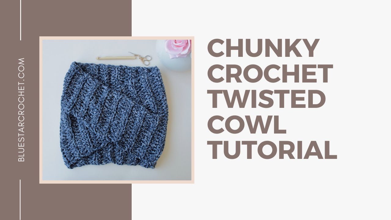 Chunky crochet twisted cowl