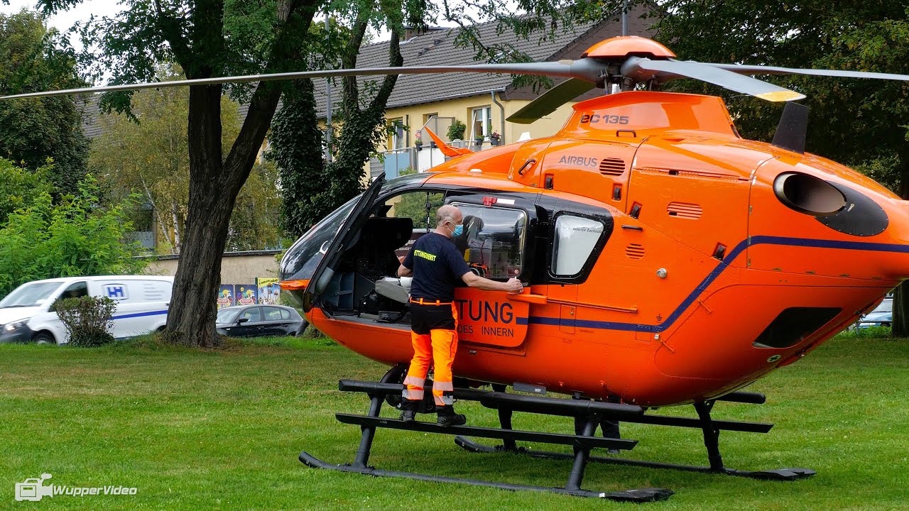 RTH Christoph 3 als Notarztzubringer in Köln // Hubschrauber-Start