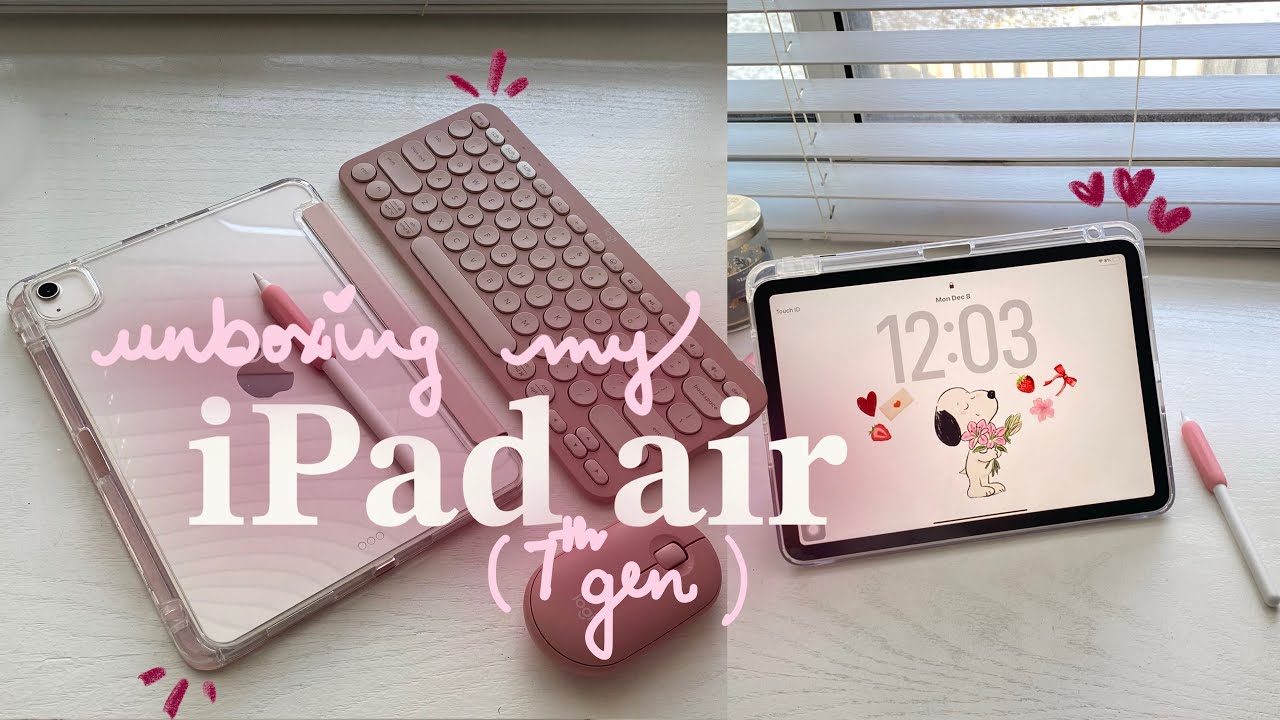 Распаковка iPad Air M3 (Starlight) 11” ✨🤍🎀📦 Эстетическая обстановка и аксессуары 🍥 
