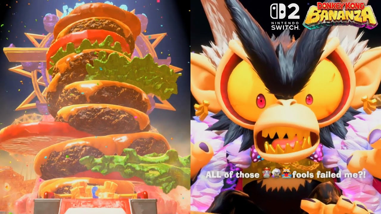 Donkey Kong Bananza: Find 5 Burger Switch & 5 Area Feast Town - A Massive Burger Complete! (Pt 51)