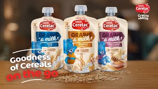Cereals on the Go - Grains & Milk Pouch with Iron & Calcium | Cerelac