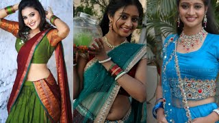 Sandeepti And Deepti Actress In Half Saree Ll Beautiful Ll