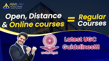 Online/ODL courses are equal as Offline/Regular courses | UGC Regulations 2022 | Know with Aimlay