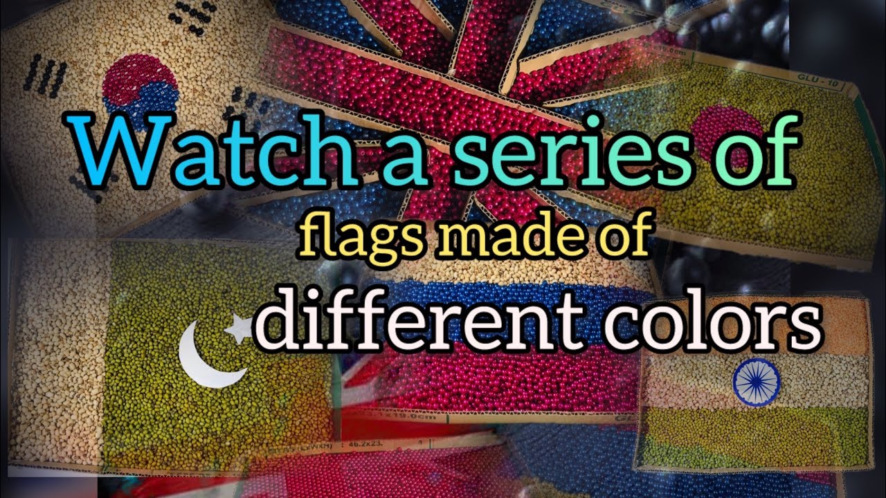 🏁⏳watch a series of flag different colors #satisfying #reverse #beads # ...