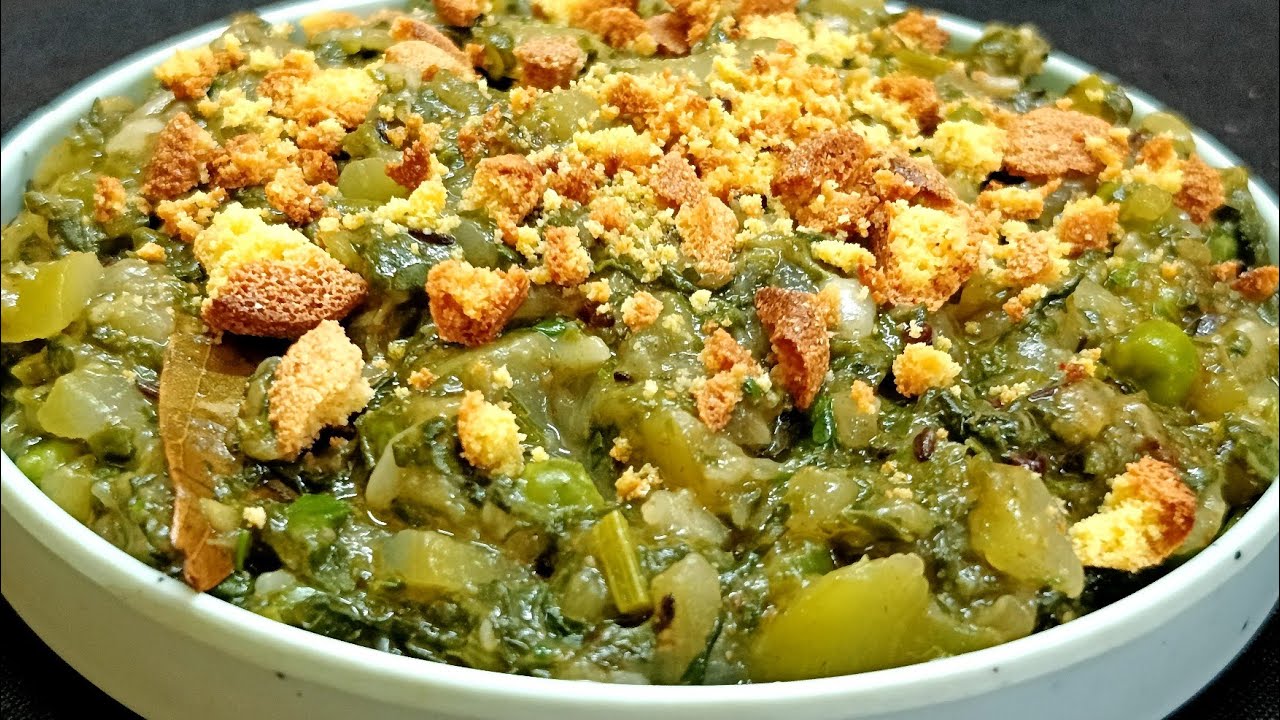 নিরামিষ লাউ পালং ঘন্ট /lau palang ghanta /vegetarian recipe @sankariskitchen1 