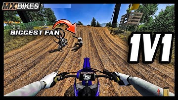 I DID A 1V1 VS MY BIGGEST FAN IN MX BIKES!!