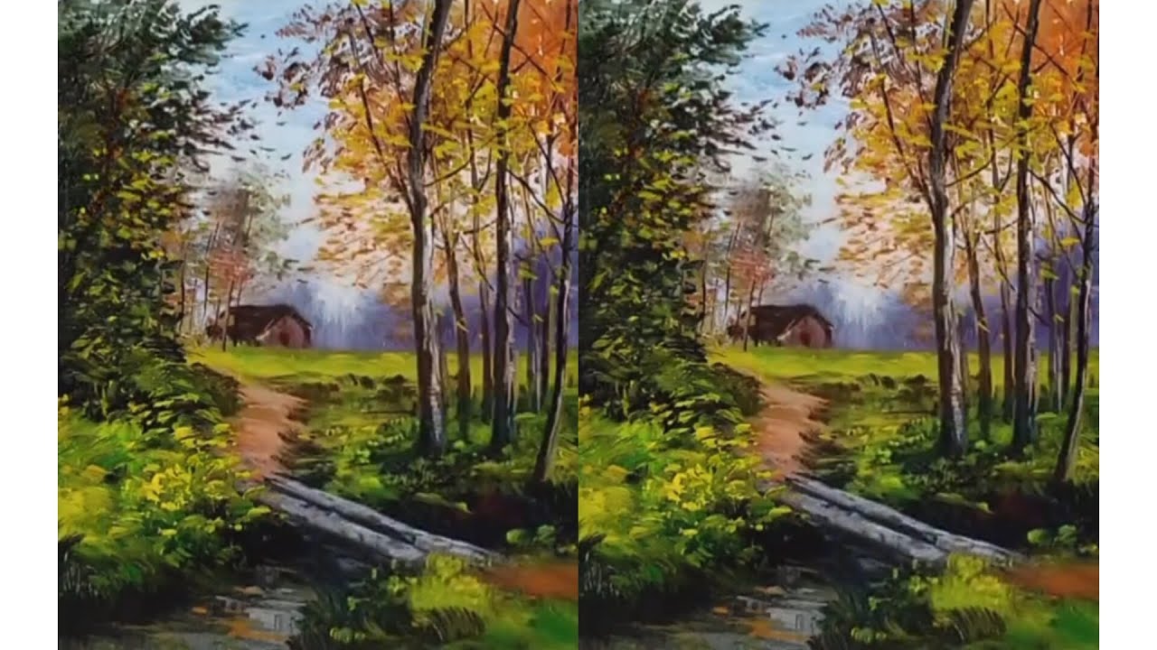 painting landscapes with acrylics//acrylic landscape painting tutorial ...
