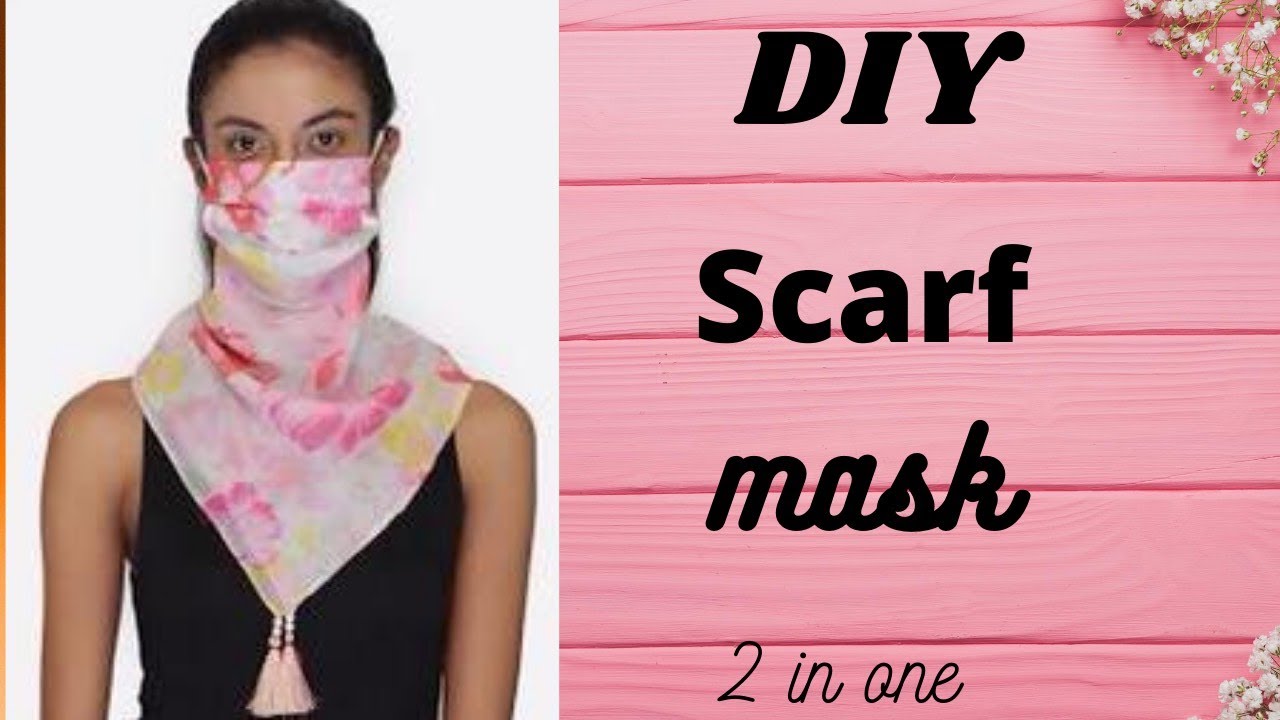 How to make a face mask scarf 😷 scarf mask tutorial how to stitch
