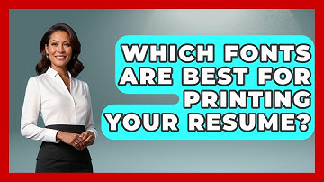 Which Fonts Are Best For Printing Your Resume? - Job Success Network