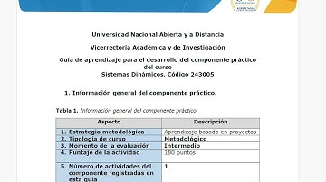 componente práctico del curso Sistemas Dinámicos, Código 243005