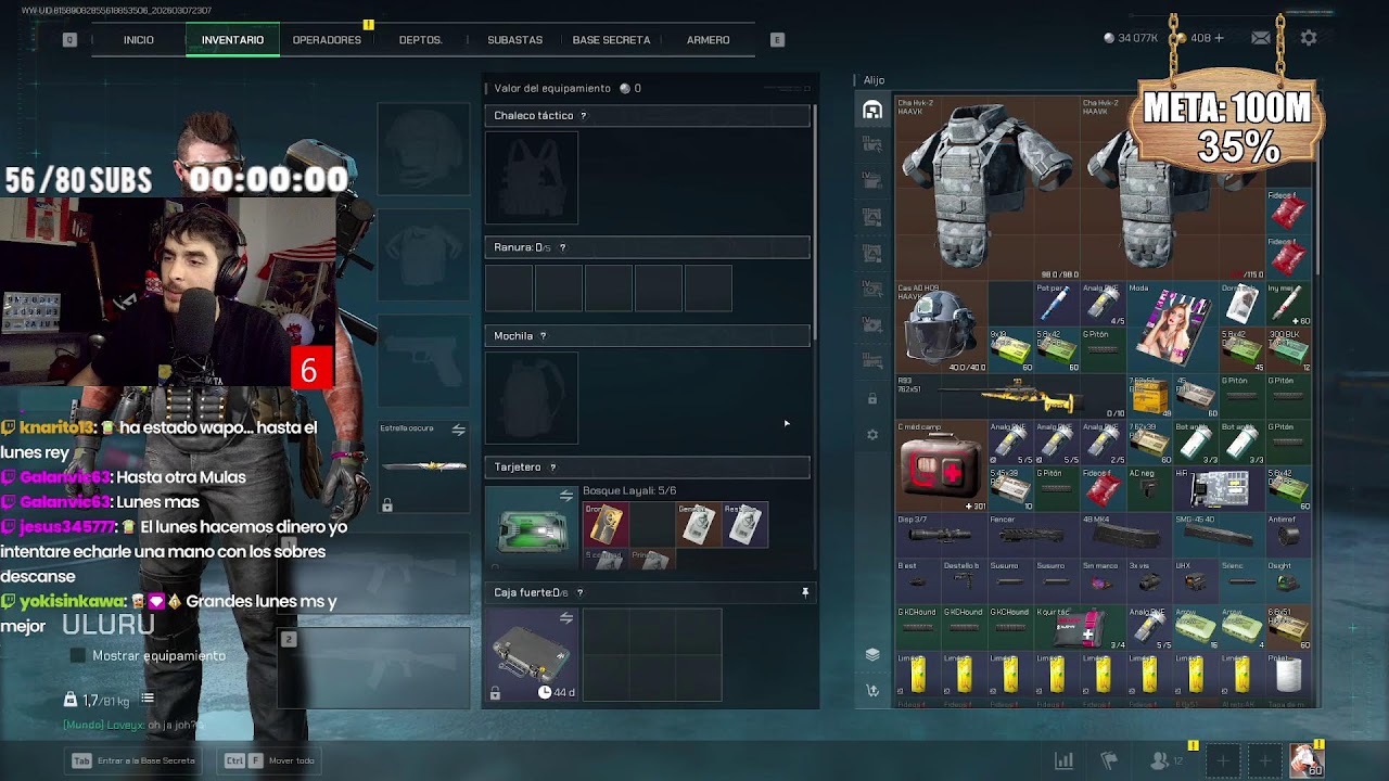 ESPECIAL 12H DE DELTA FORCE DIA 6 RETO 0 A 100 MILLONES | !DISCORD !REDES