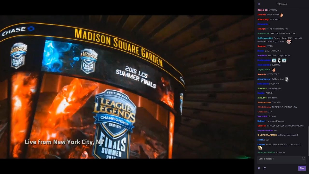 8/23/2015: CLG vs TSM @Madison Square Garden [with Chat]
