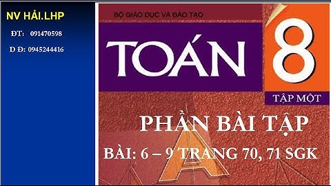 Bài 8 9 sgk toán 8 tập 1 trang 71