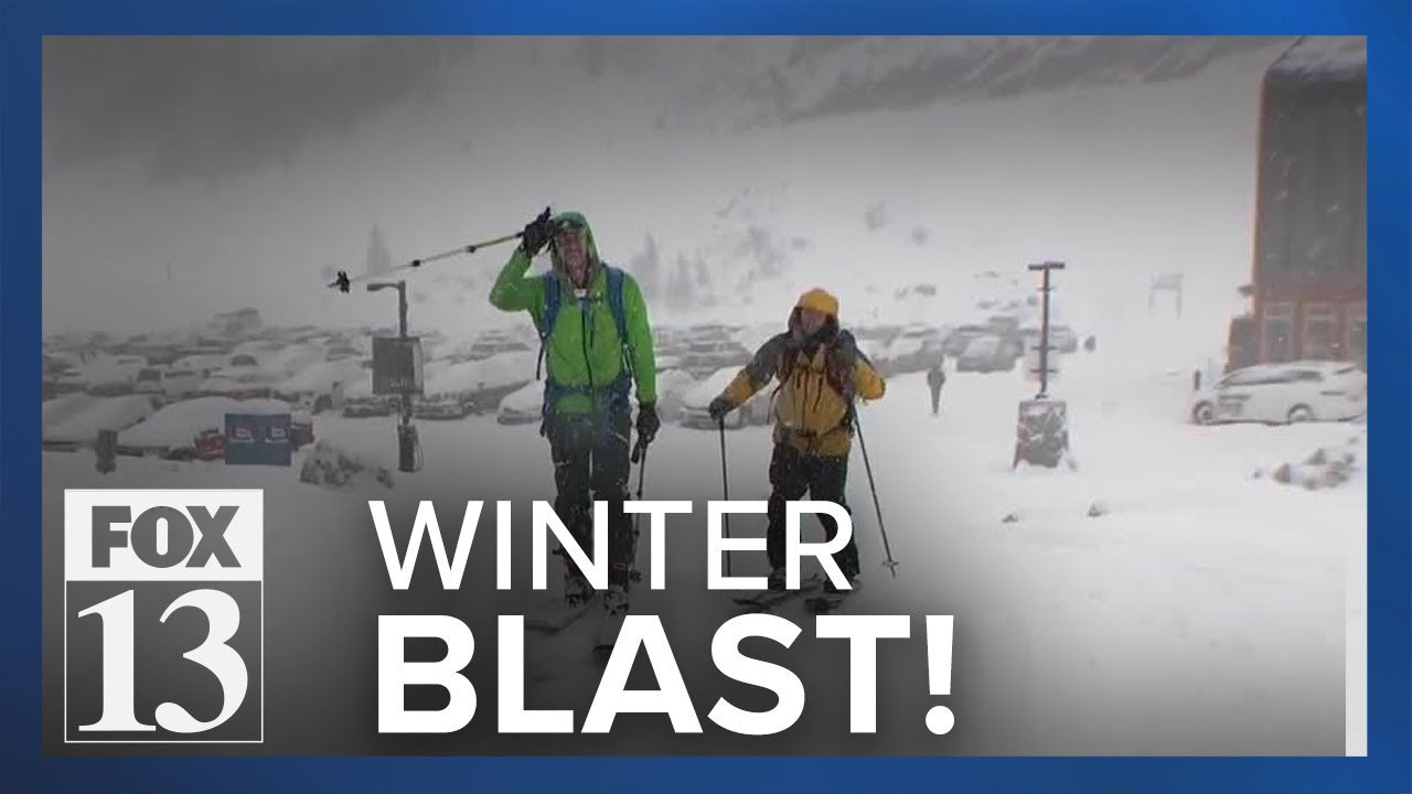 Winter storm blankets Utah with rain, snow, wind - YouTube