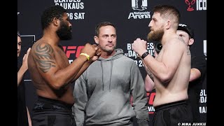Curtis Blaydes vs. Chris Daukaus faceoff | UFC on ESPN 33 staredown