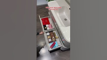 Bộ tủ chậu rửa mặt lavabo 3 trong 1 sang trọng tinh tế #gobe #phongtamcaocap #tuchaucaocap