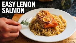 When I Don't Feel Like Cooking, I Make This Lemon Salmon Pasta!